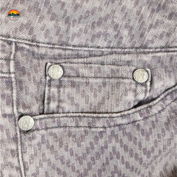 Prana Skinny Jeans Gray Herringbone Medium Wash Pockets Denim Women's Size 6 - Picture 9 of 10